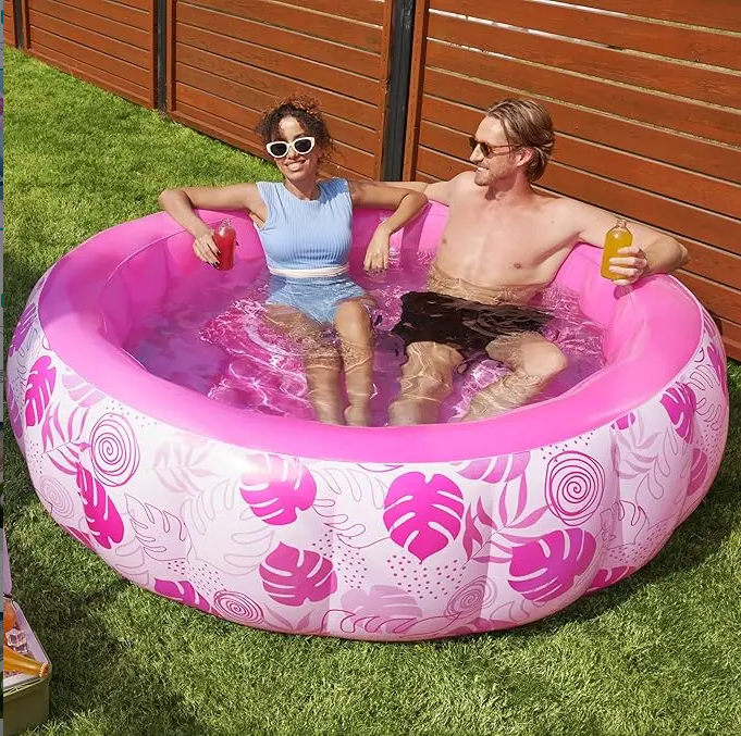 4-in-1 Inflatable Pool Float Lounge – Extra Large Sunbathing Raft (L/XL)