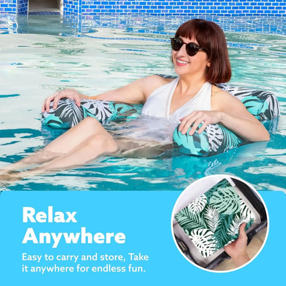 Inflatable Floating Lounge Chair for Adults – 1 or 2 Pack