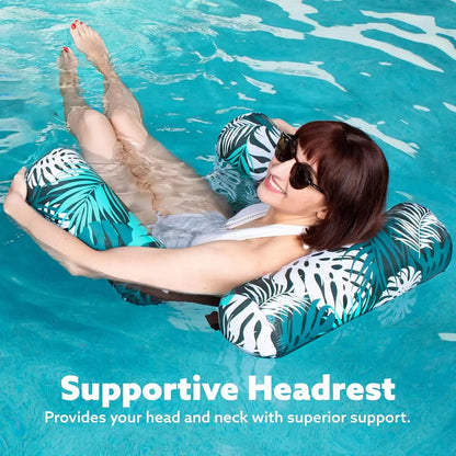 Inflatable Floating Lounge Chair for Adults – 1 or 2 Pack