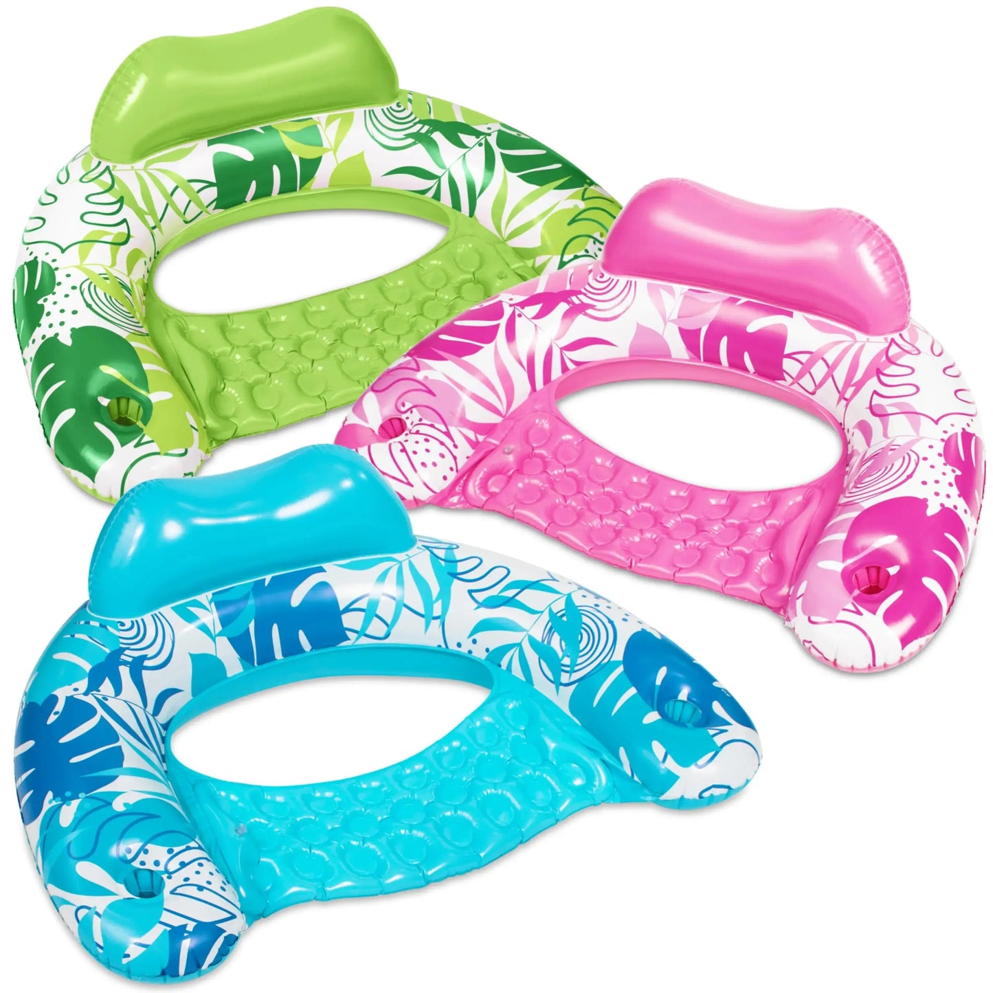 Inflatable Floating Lounge Chair for Adults – 1 or 2 Pack