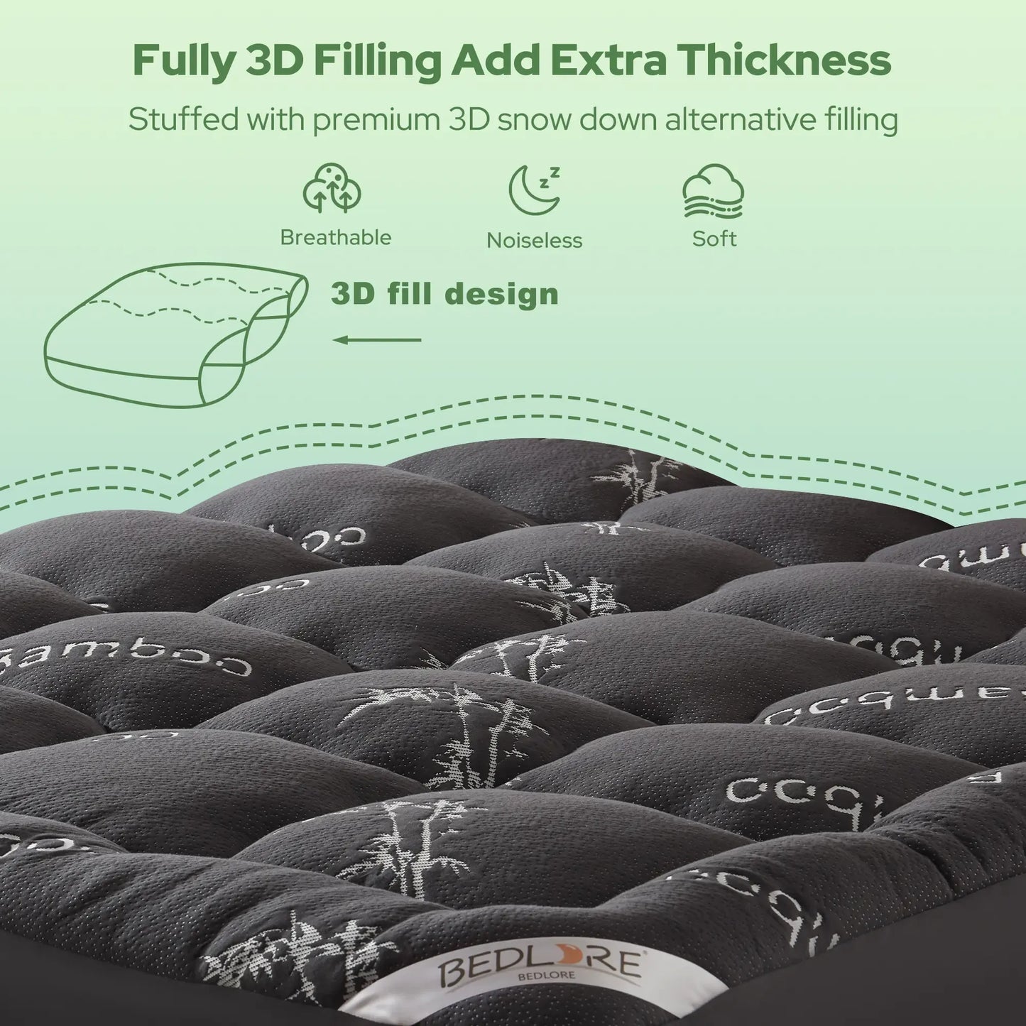 Thick Fitted Mattress Pad – Fluffy Pillow Top, Cooling & Soft, Deep Pocket (6–18")