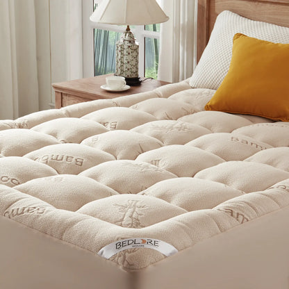 Thick Fitted Mattress Pad – Fluffy Pillow Top, Cooling & Soft, Deep Pocket (6–18")