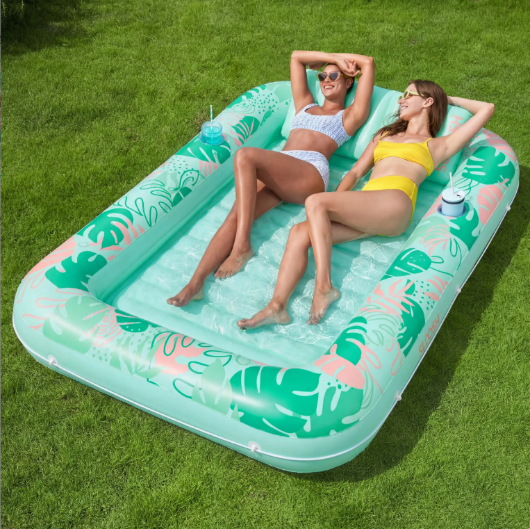 4-in-1 Inflatable Pool Float Lounge – Extra Large Sunbathing Raft (L/XL)